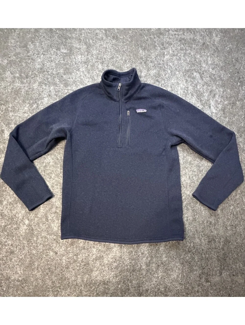 Patagonia Better Sweater 1/4 Zip Fleece Pullover Navy Blue Men’s Small 25523